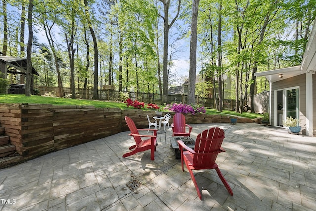 view of patio / terrace featuring a fenced backyard