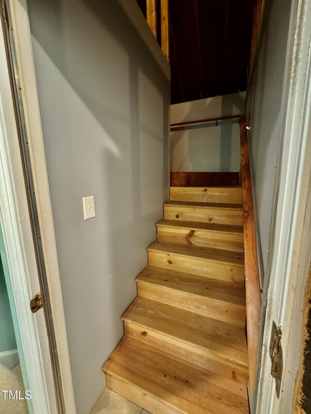 view of stairway