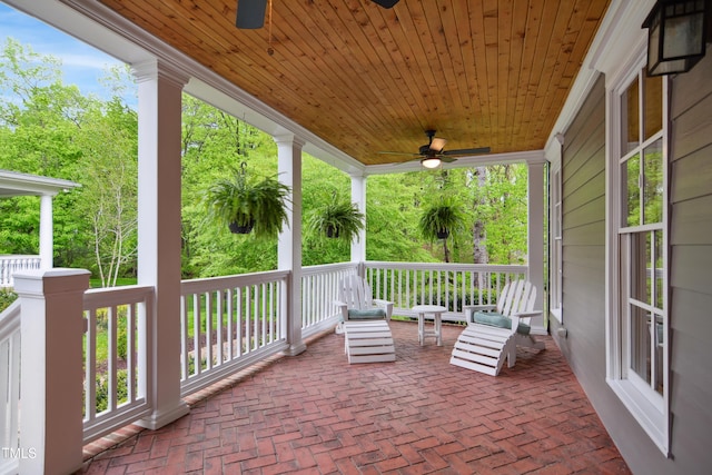 3332 Cheswick Dr, Raleigh, NC 27609 - view of patio / terrace featuring ceiling fan