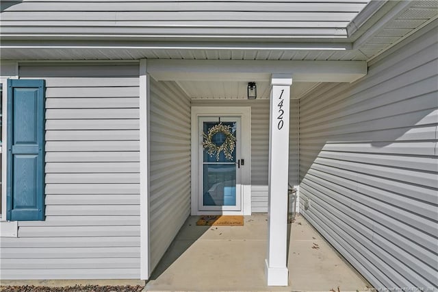 view of exterior entry