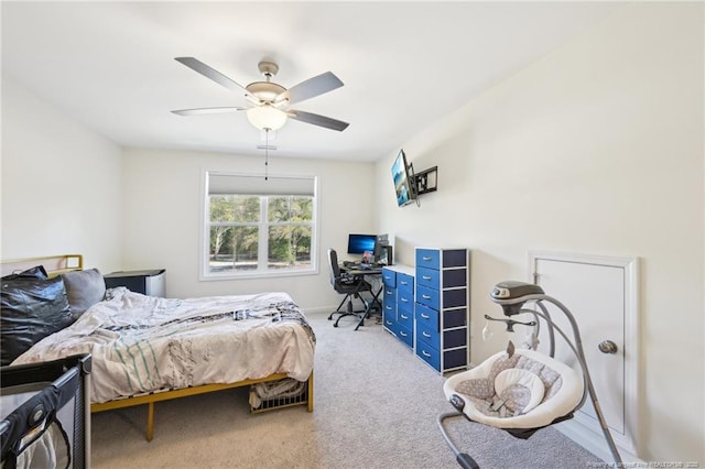 2140 Smith Rd, Hope Mills, NC 28348 - bedroom featuring ceiling fan and carpet