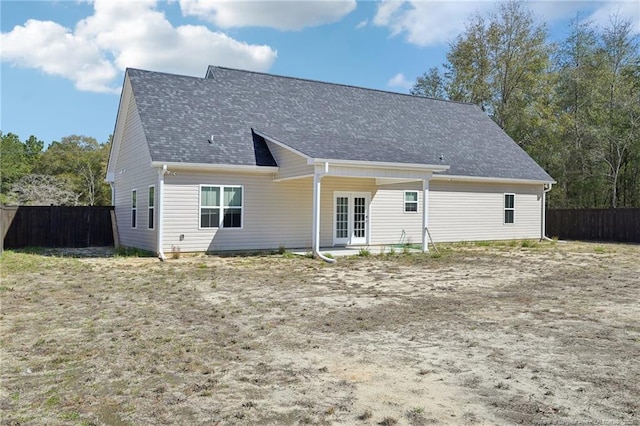 2140 Smith Rd, Hope Mills, NC 28348 - back of property featuring french doors and fence