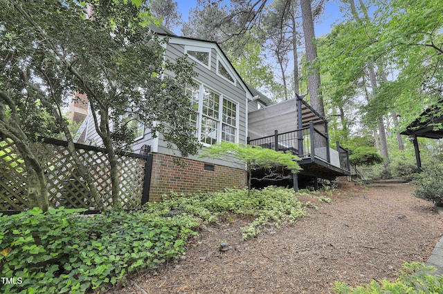 117 Vicksburg Dr, Cary, NC 27513 - view of side of home featuring a deck
