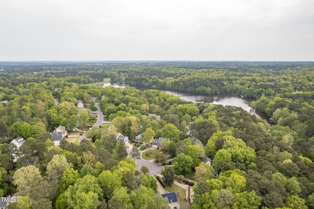 117 Vicksburg Dr, Cary, NC 27513 - birds eye view of property featuring a forest view and a water view