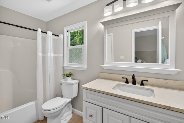 1500 Valley, Durham, NC 27707 - bathroom with vanity, wood finished floors, and shower / bath combination with curtain