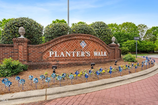 view of community sign
