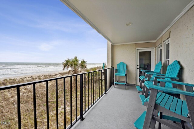 790 New River Inlet Rd Unit 113B, North Topsail Beach, NC 28460 - balcony with a view of the beach and a water view