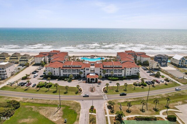 790 New River Inlet Rd Unit 113B, North Topsail Beach, NC 28460 - birds eye view of property featuring a view of the beach and a water view