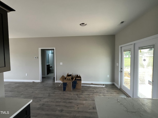 101 Waterstone Ct, Fremont, NC 27830 - unfurnished dining area featuring baseboards and dark wood-style flooring