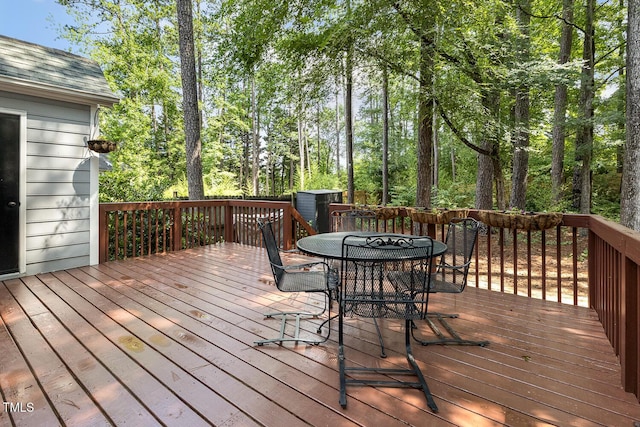 105 Cavendish Dr, Cary, NC 27513 - wooden terrace featuring outdoor dining space