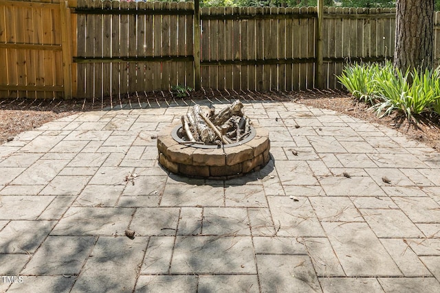 105 Cavendish Dr, Cary, NC 27513 - view of patio / terrace with an outdoor fire pit