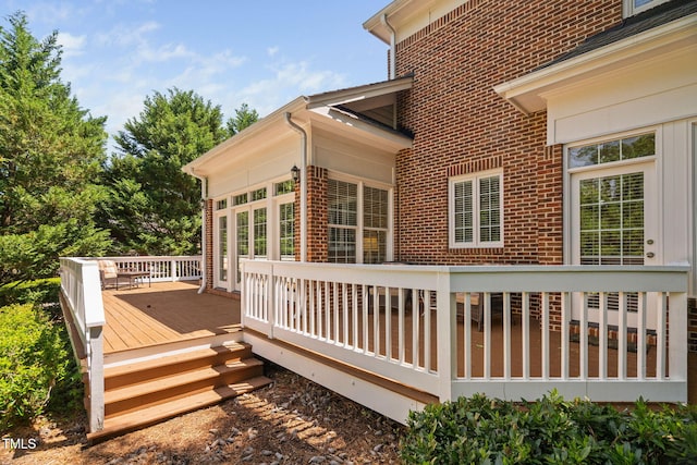 view of wooden deck