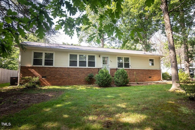 505 E Graham St, Mebane, NC 27302 - ranch-style house with brick siding and crawl space
