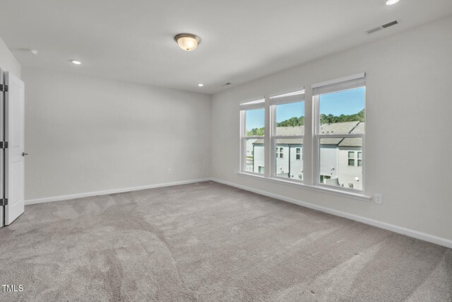 1412 Smoky Mountains St, Durham, NC 27713 - unfurnished room with recessed lighting, baseboards, visible vents, and carpet floors