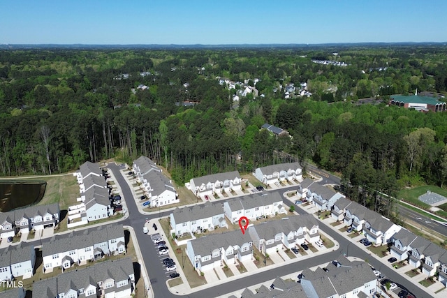 1412 Smoky Mountains St, Durham, NC 27713 - aerial view with a forest view and a residential view