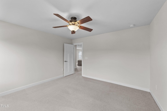 3700 Horton Hill Dr, New Hill, NC 27562 - empty room with ceiling fan, baseboards, and light carpet