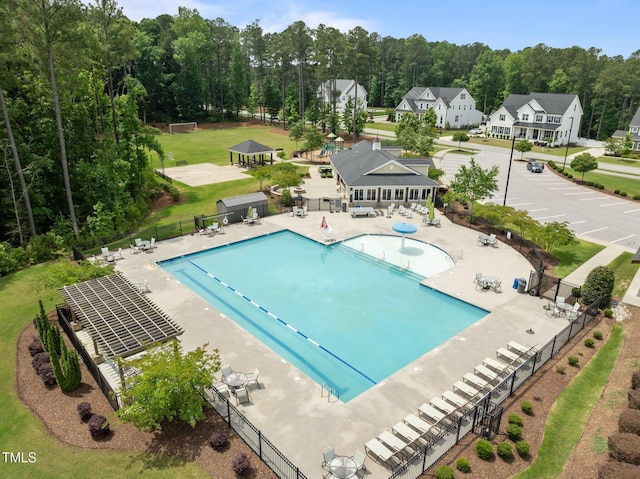 3700 Horton Hill Dr, New Hill, NC 27562 - community pool featuring fence