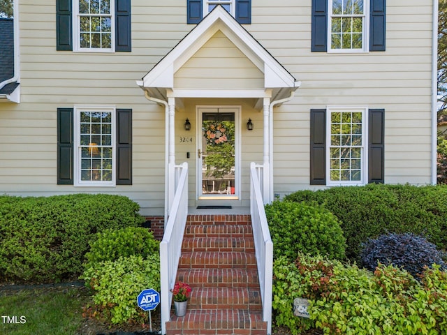 view of exterior entry