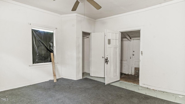 905 David St, Henderson, NC 27536 - unfurnished bedroom with ceiling fan