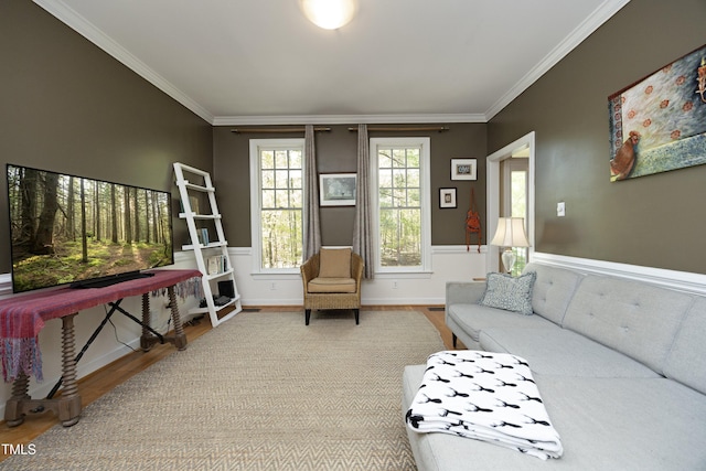 221 Ironwoods Dr, Chapel Hill, NC 27516 - sitting room with wood finished floors and crown molding