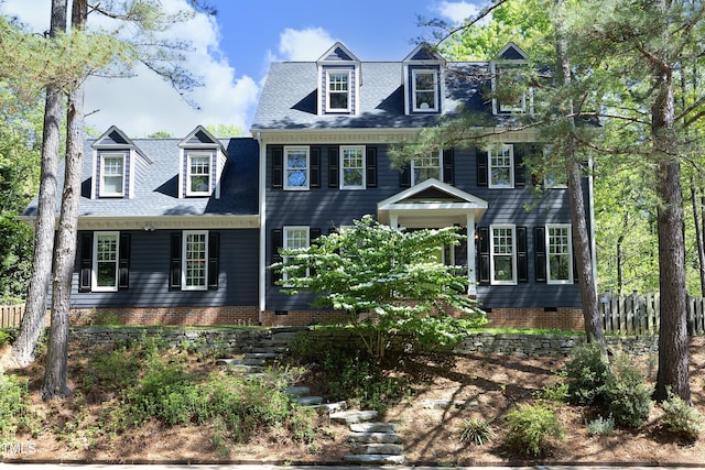 221 Ironwoods Dr, Chapel Hill, NC 27516 - colonial-style house featuring fence, crawl space, and roof with shingles