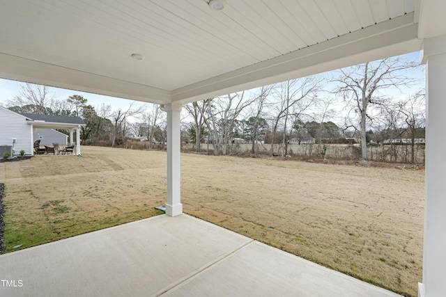 view of patio with central AC