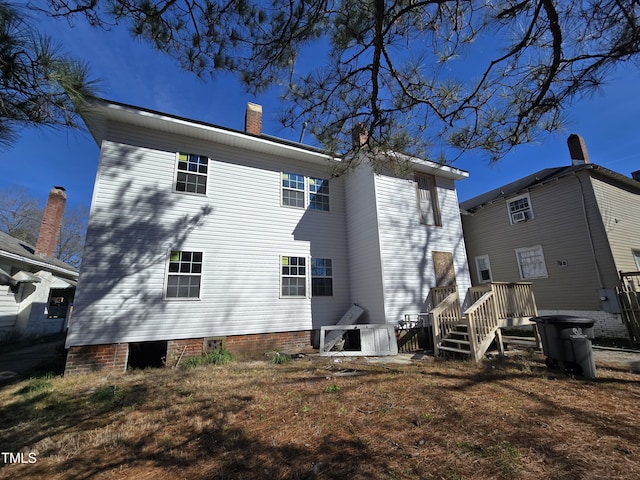 827 Sunset Ave, Rocky Mount, NC 27804 - back of house with a chimney