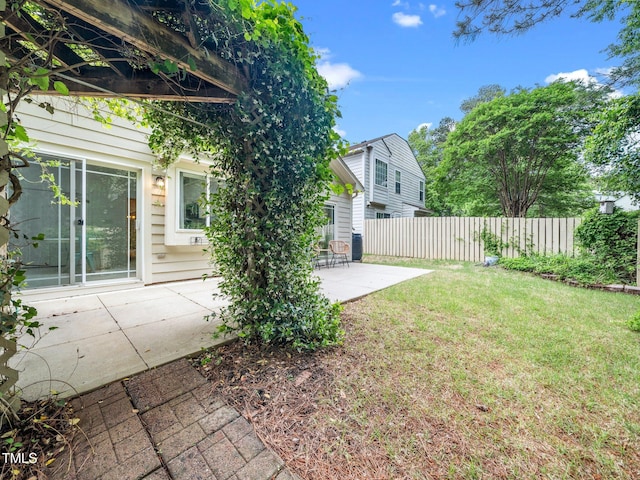view of yard featuring a patio area