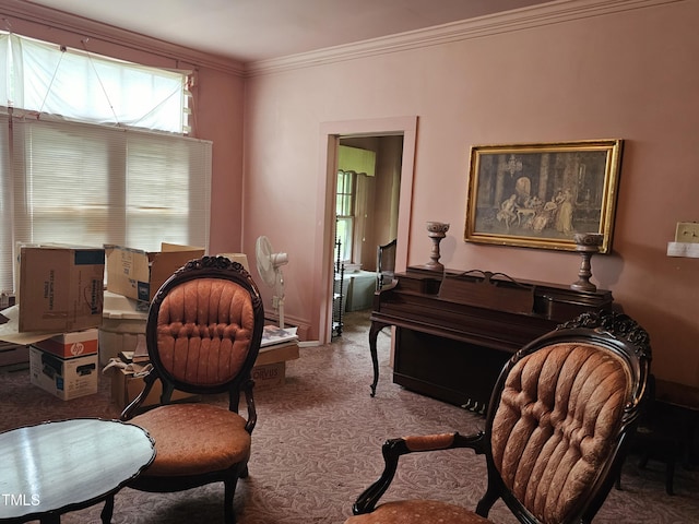 500 W Main St, Benson, NC 27504 - home office featuring carpet and crown molding