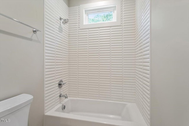 337 Merrywood Dr, Raleigh, NC 27610 - bathroom featuring washtub / shower combination and toilet