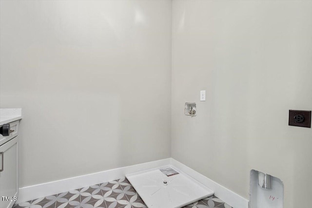 337 Merrywood Dr, Raleigh, NC 27610 - clothes washing area featuring electric dryer hookup, hookup for a washing machine, laundry area, and baseboards