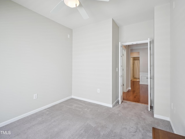 519 Garendon Dr, Cary, NC 27519 - unfurnished bedroom with carpet floors, baseboards, and ceiling fan