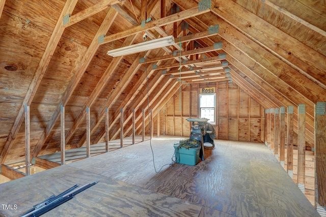 view of attic
