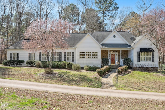 2420 Mollynick Ln, Wake Forest, NC 27587 - view of front of property featuring crawl space, a front yard, and roof with shingles