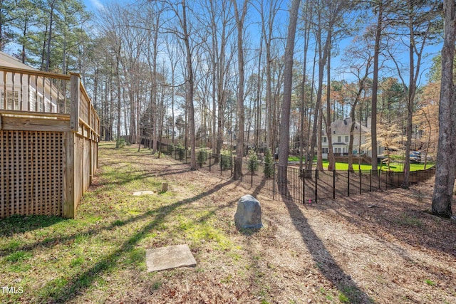 2420 Mollynick Ln, Wake Forest, NC 27587 - fenced backyard featuring a wooden deck
