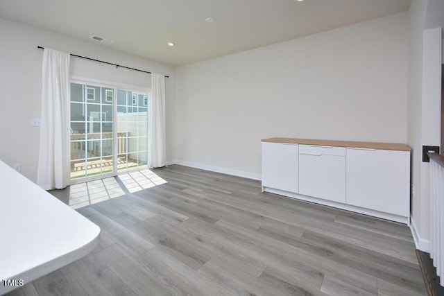 1020 Kentlands Dr, Durham, NC 27713 - spare room with light wood finished floors, baseboards, recessed lighting, and visible vents