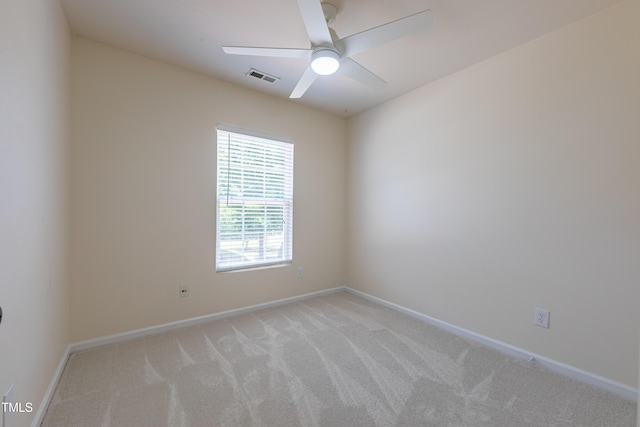 5209 Echo Ridge Rd, Raleigh, NC 27612 - spare room featuring light carpet, ceiling fan, and baseboards