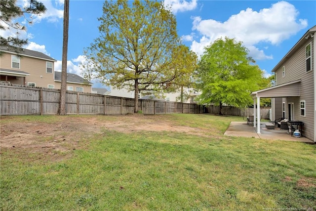view of yard featuring a patio