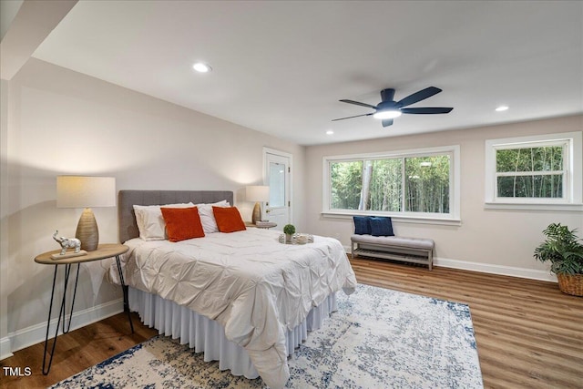 106 Circle Dr, Mebane, NC 27302 - bedroom with baseboards, wood finished floors, and recessed lighting