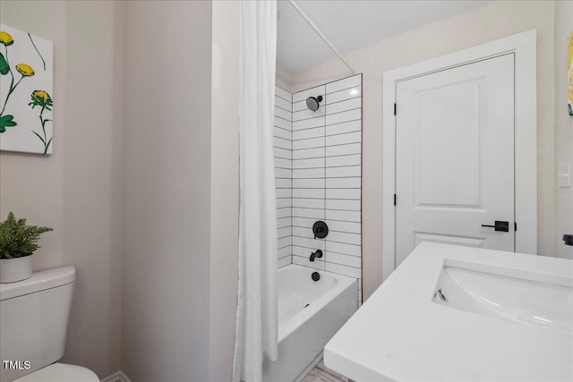 106 Circle Dr, Mebane, NC 27302 - full bathroom with toilet, shower / bath combo, and a sink