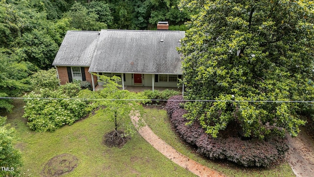view from above of property