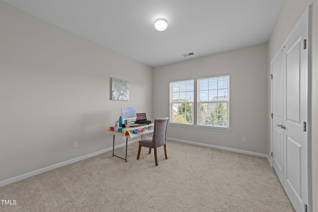 316 Hilliard Forest Dr, Cary, NC 27519 - carpeted home office with baseboards and visible vents