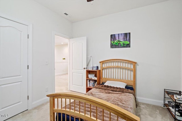 1041 Cotulla Dr, Morrisville, NC 27560 - bedroom featuring baseboards, visible vents, and light carpet
