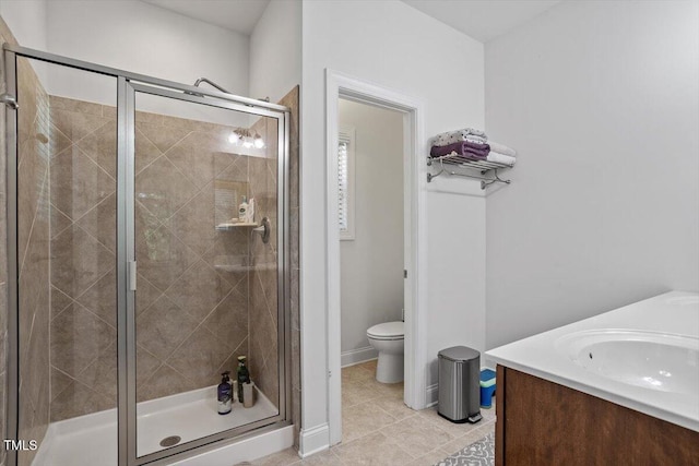 1041 Cotulla Dr, Morrisville, NC 27560 - full bath featuring toilet, tile patterned floors, a sink, and a stall shower