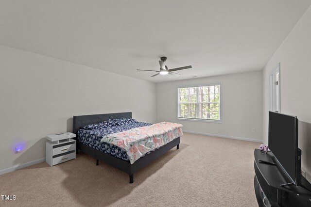 2211 Cherry Top Dr, Fuquay Varina, NC 27526 - bedroom with baseboards, ceiling fan, and carpet