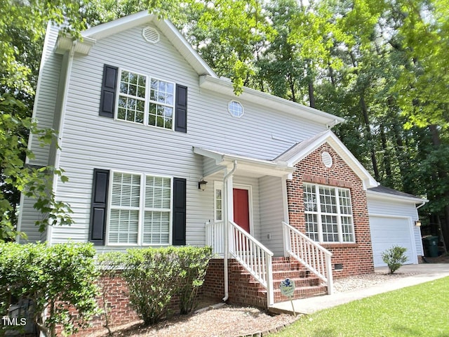 109 Elmview Dr, Cary, NC 27519 - view of front of property featuring a garage and entry steps