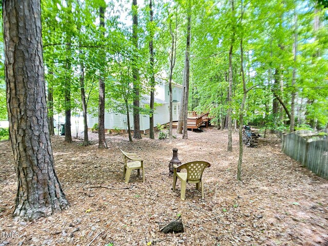 109 Elmview Dr, Cary, NC 27519 - view of yard with a wooden deck
