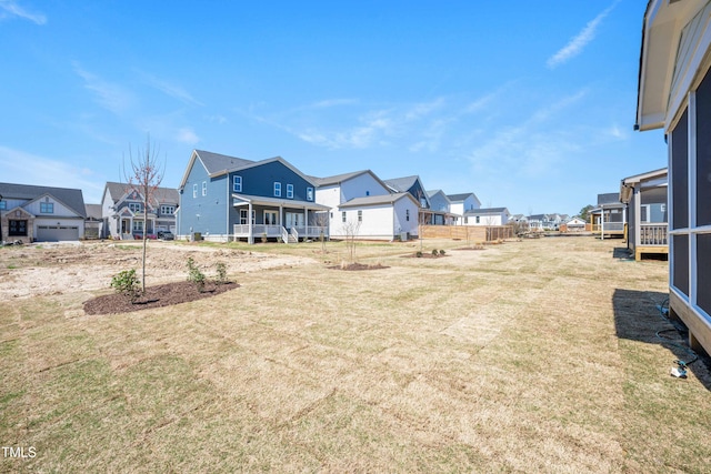 view of yard with a residential view