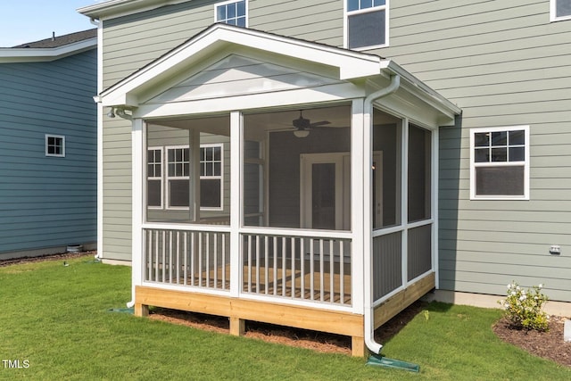 1245 Porters Call Dr, Wendell, NC 27591 - view of side of home featuring a sunroom and a yard