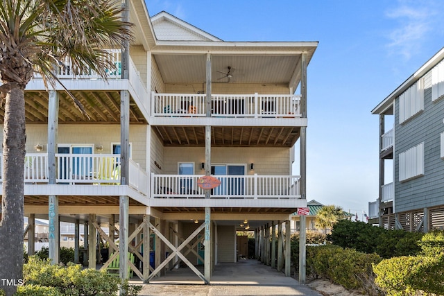 exterior space featuring a carport